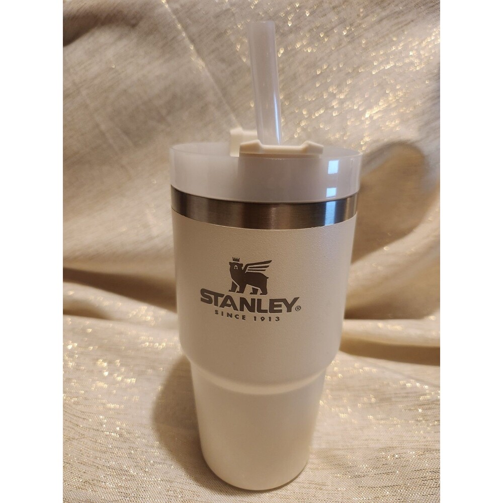 Stanley Quencher H2.0 Tumbler 20 oz White Lid Straw Insulated BPA-Free